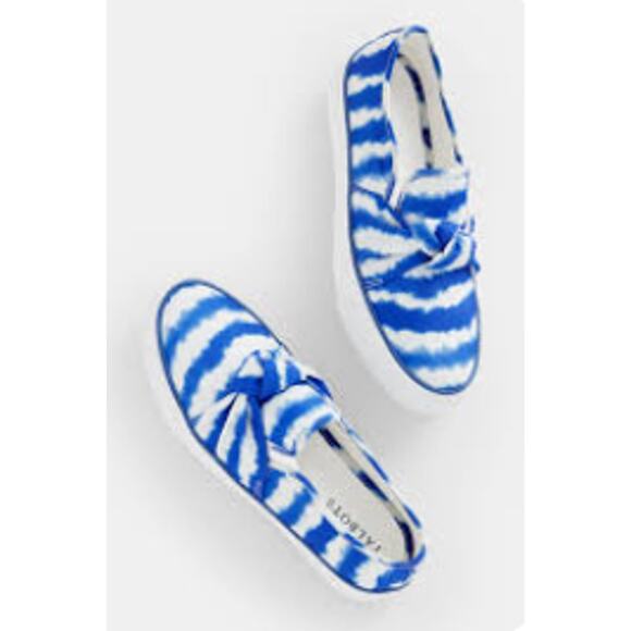 Talbots Shoes - Talbots Jaden Knot Tie-Dye Platform Sneakers - Blue & White - Size 10